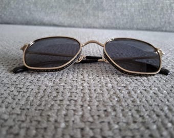 MATSUDA Oval Sunglasses Model M3101 Gold & Blue Lenses RARE 52-21