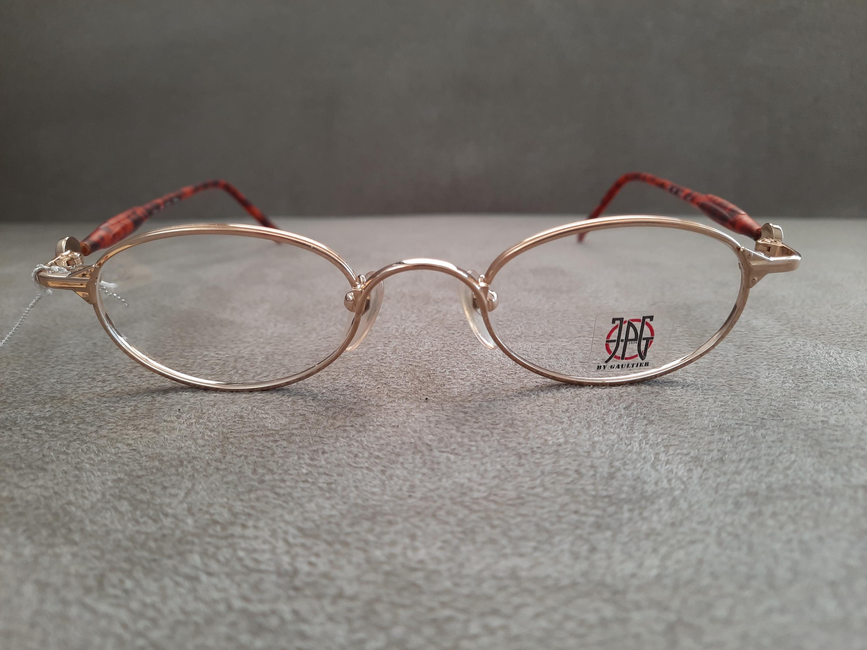 Jean Paul Gaultier JPG Vintage Oval Eyeglasses 57-7201 GOLD GP 46