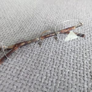 LUNOR Titanium Square Rimless glasses Classic V/P Antique Gold & Tort AG 48-23