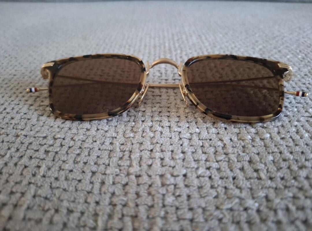 Thom Browne Square Sunglasses TBS905-49-02-Z Gold Tortoise With