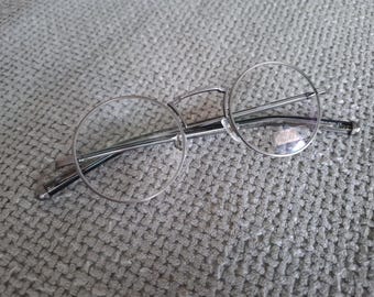 MATSUDA Titanium Round Eyeglasses Frames M3119 Antique Silver Transparent 46-23
