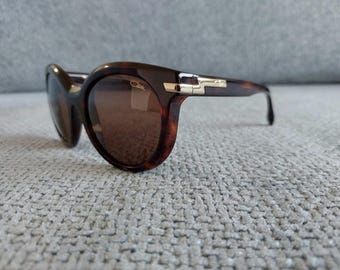 Cazal Cat Eye Sunglasses Mod.8500 Col.002 Dark Havanna & Brown Lenses 52-23