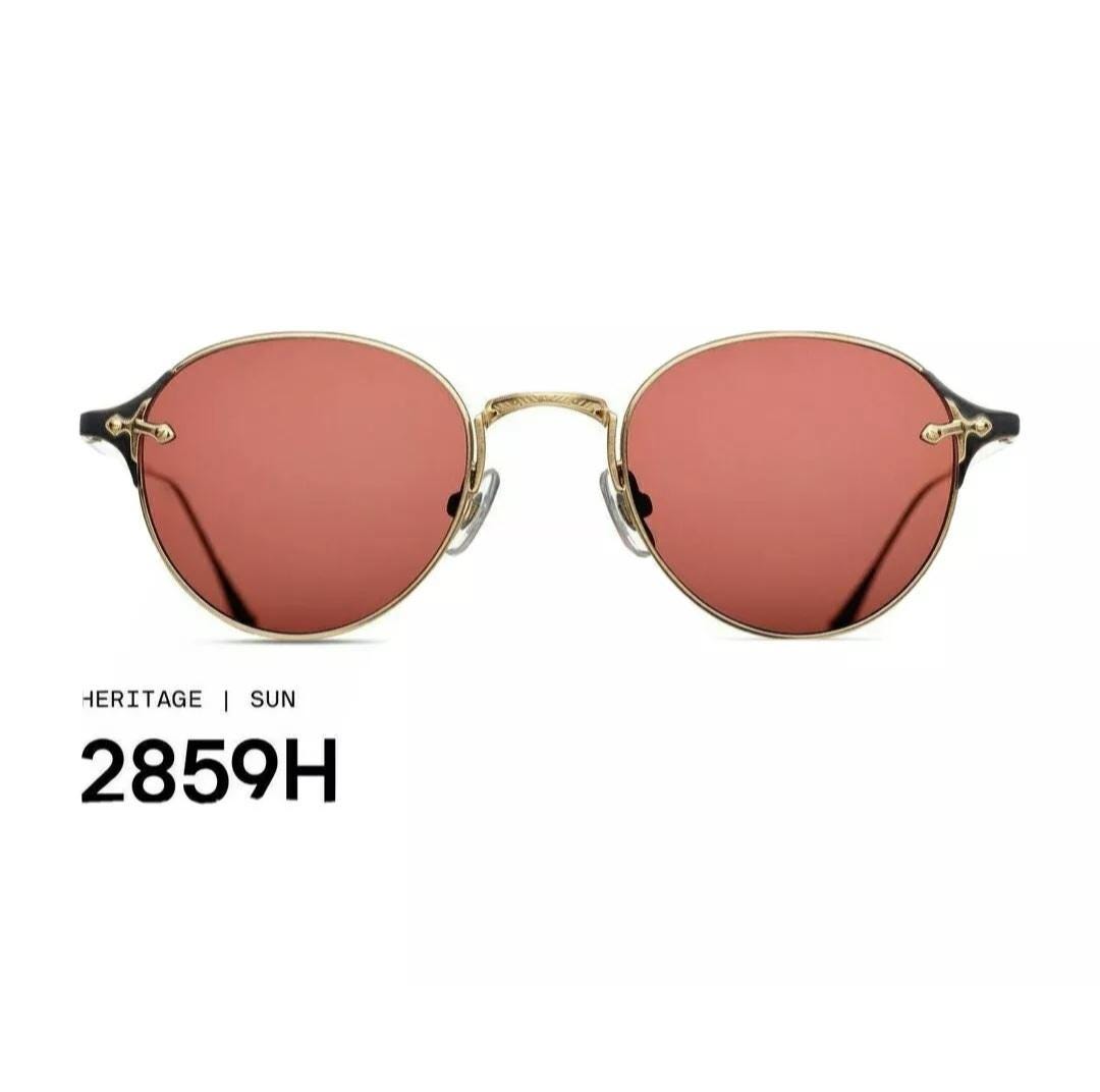 MATSUDA チタン ラウンド サングラス モデル 2859H ゴールド ブラック