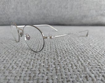 MATSUDA Titanium Oval Eyeglasses Frames M3103 Shinny Silver 48-22
