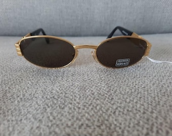 Okulary przeciwsłoneczne GIANNI VERSACE Vintage OVAL Model S20 Kolor Złoty (030) Soczewki brązowe 50-20
