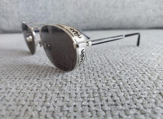 MATSUDA Aviator Sunglasses Model M3098 Brushed Silver Green  display picture 3