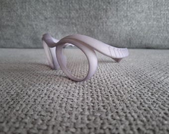 PQ By Ron Arad Oval Sunglasses, Ivory White, Light Silver Mirror