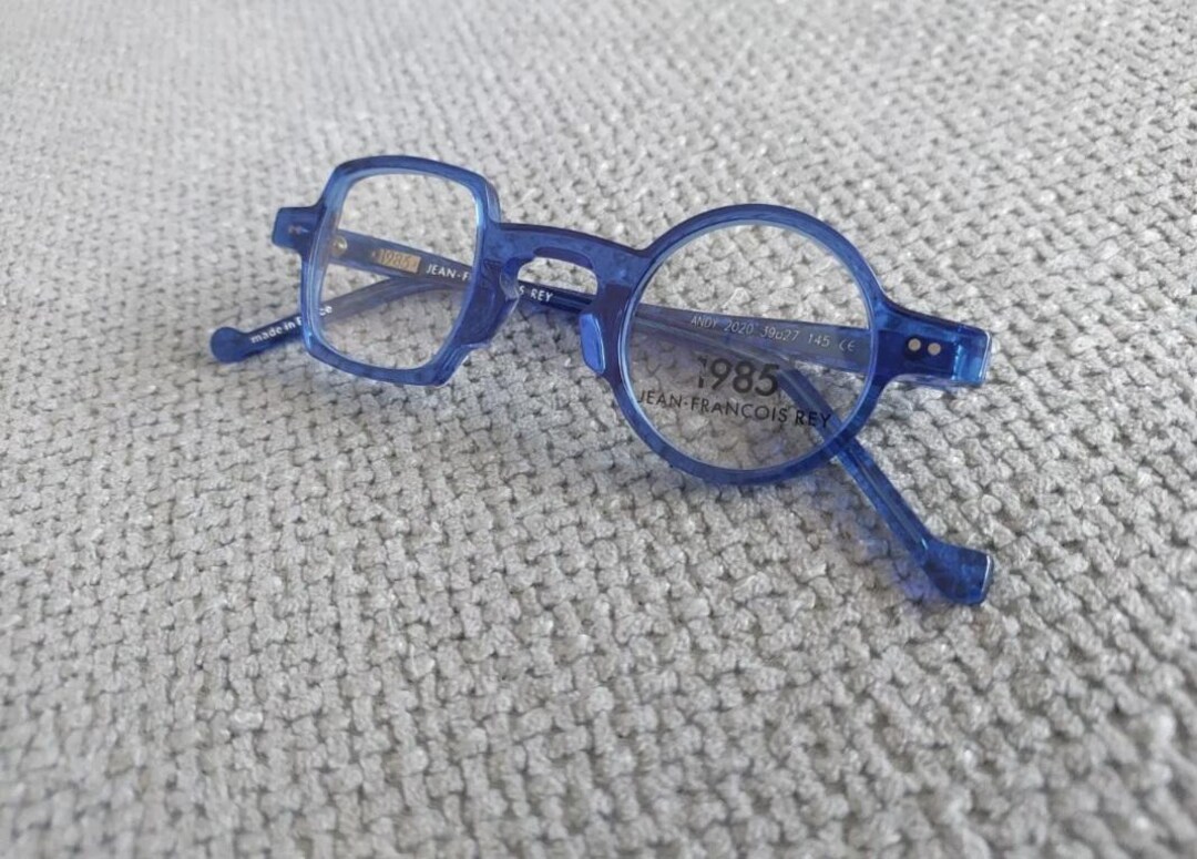 JF Rey Eyeglasses Frame Model ANDY Color 2020 Transparent Blue 39-27 - Etsy