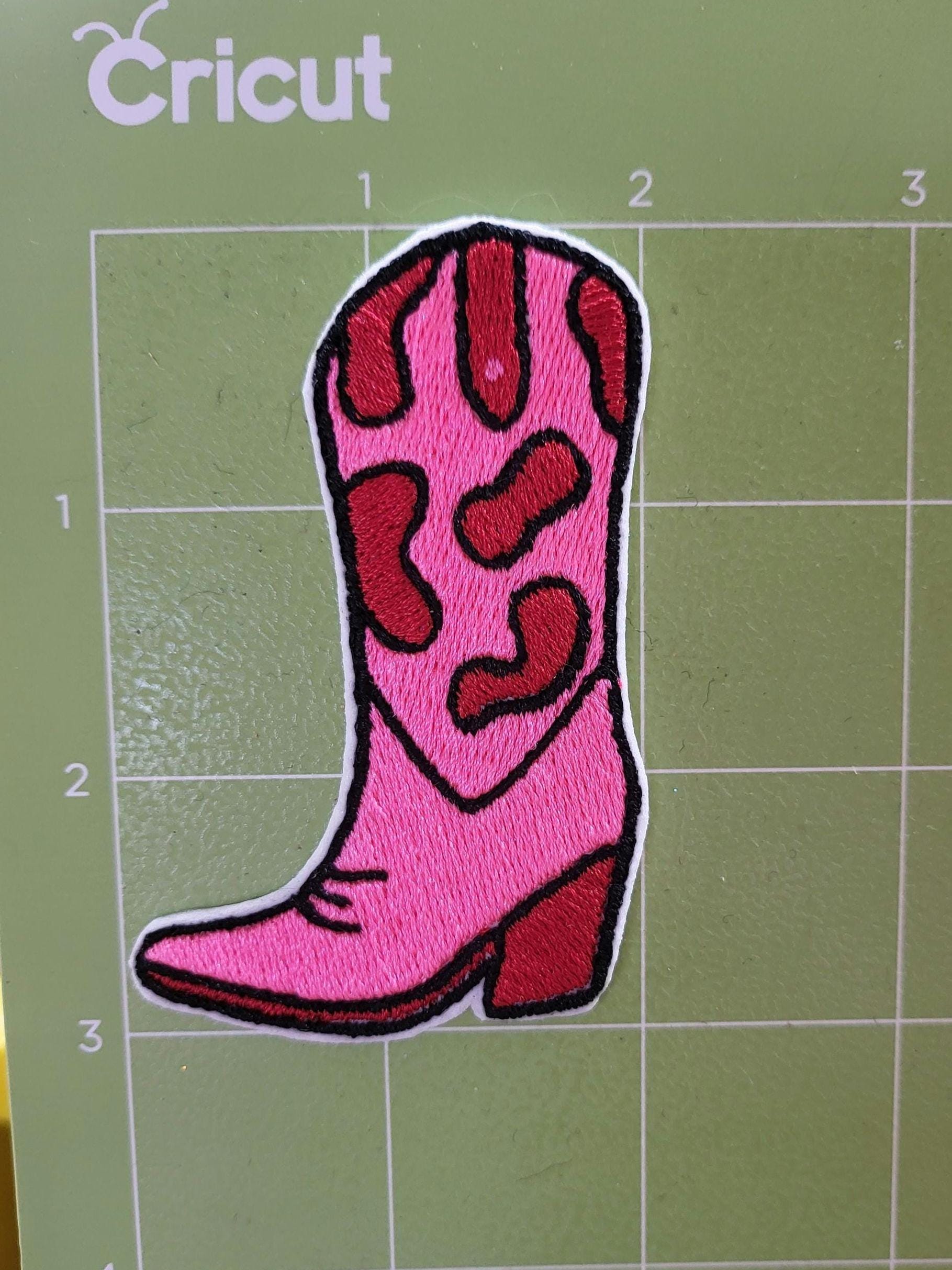 Set of 2 Embroidered Iron-on Cowboy Boot Patches. - Etsy
