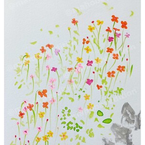 Les secrets de la vallée de Krnica - Aquarelle, peinture de prairie printanière, imprimable, téléchargement numérique pour le salon, fait main, journal indésirable