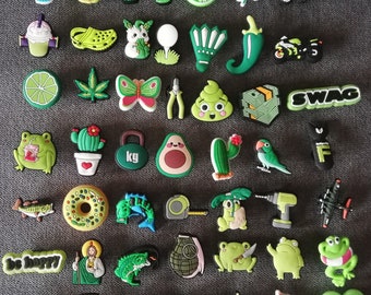 Crockycroc, Krokodil-Charm, PVC-Silikon, grün, Donut, Kuchen, Wein, Eiscreme-Krokodil, Zitrone, Obst, Schmetterling, Frosch, Avocado, Werkzeuge, Fisch