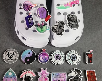 Crockycroc, Acryl-Charm, Gothic-Thema, Saftziegel, Auge, Hexe, Pentagramm, Pestdoktor, Ouija, Fledermaus, Trank