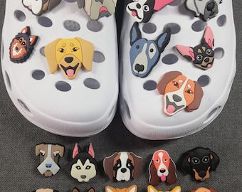 Dog Croc Shoe Decoration Charms Cute Animal Dog Pet Shoe - Temu
