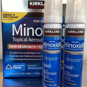 KIRKLAND Minoxidil Topical Aerosol 5% Foam 3-Month Supply Advanced Hair Loss Regrowth Treatment for Men image 3