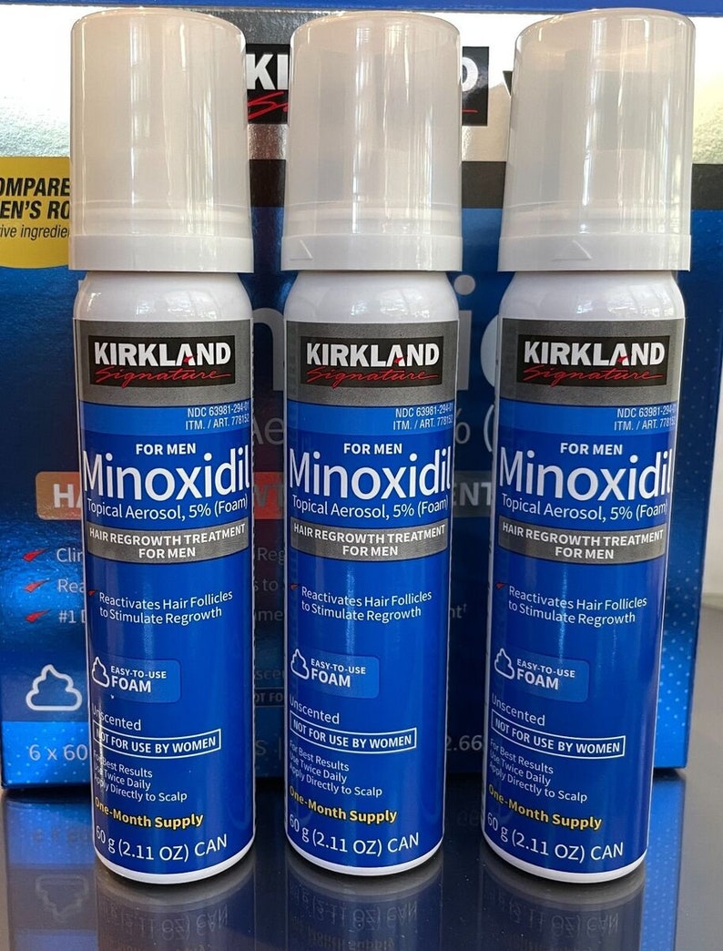 KIRKLAND Minoxidil Topical Aerosol 5% Foam 3-Month Supply Advanced Hair Loss Regrowth Treatment for Men image 1