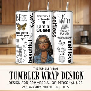 Queen Sunflower Tumbler, 20oz Skinny Tumbler Wrap Sublimation Design, Digital Download, Straight Tapered PNG, Motivational Tumbler