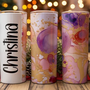 Abstract Art 20oz Skinny Tumbler, Custom Tumbler, Unique Tumbler, Personalized Tumbler, Artistic Design Tumbler, 20oz Tumbler Gift