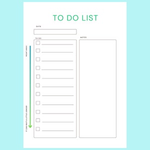 Simple Ranked To Do List Minimalist - Green