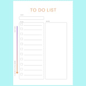 Simple Ranked To Do List Minimalist - Orange