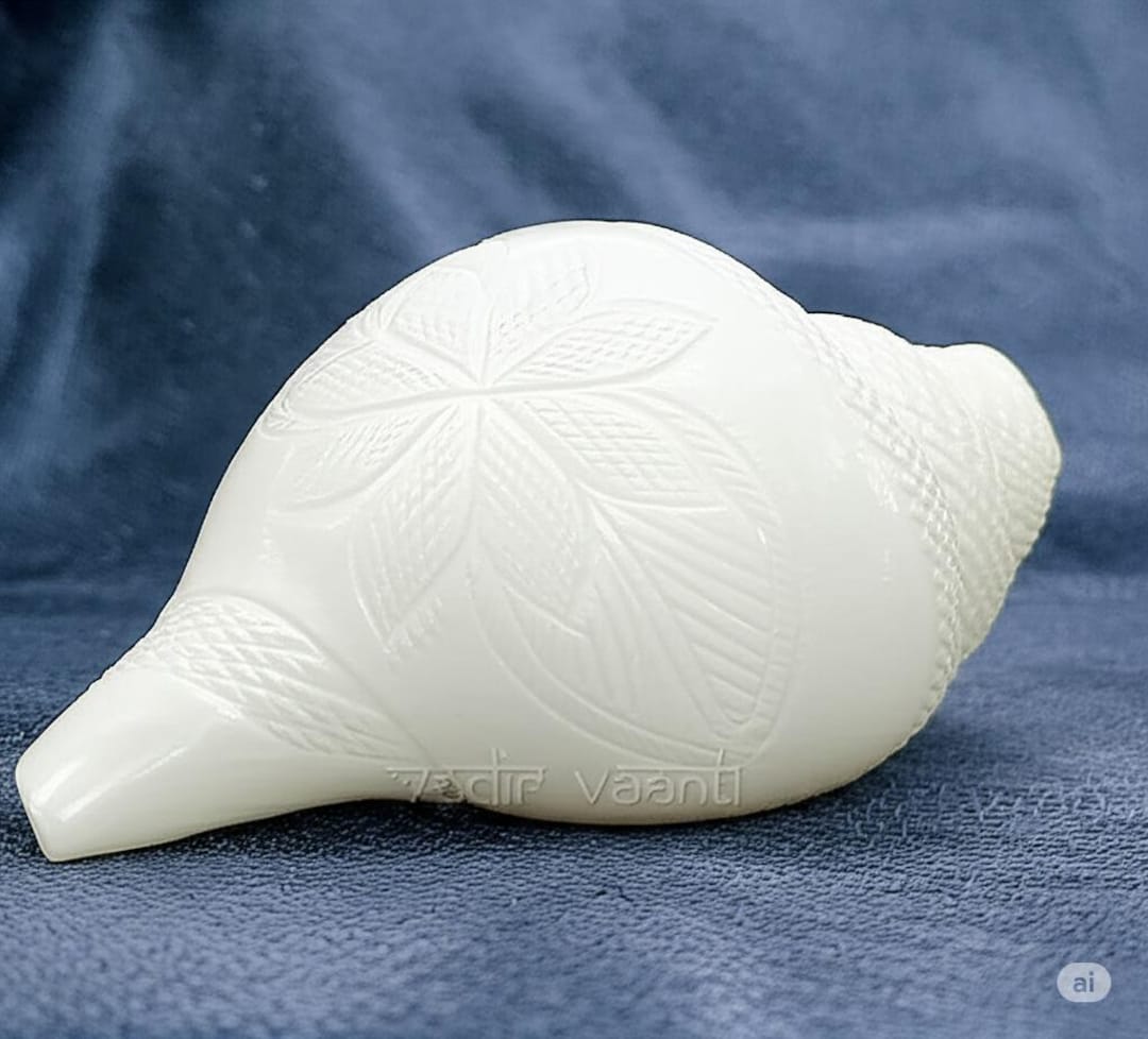 Natural Blowing Shankh Conch Shell – Sacred Hindu Puja Shankh for