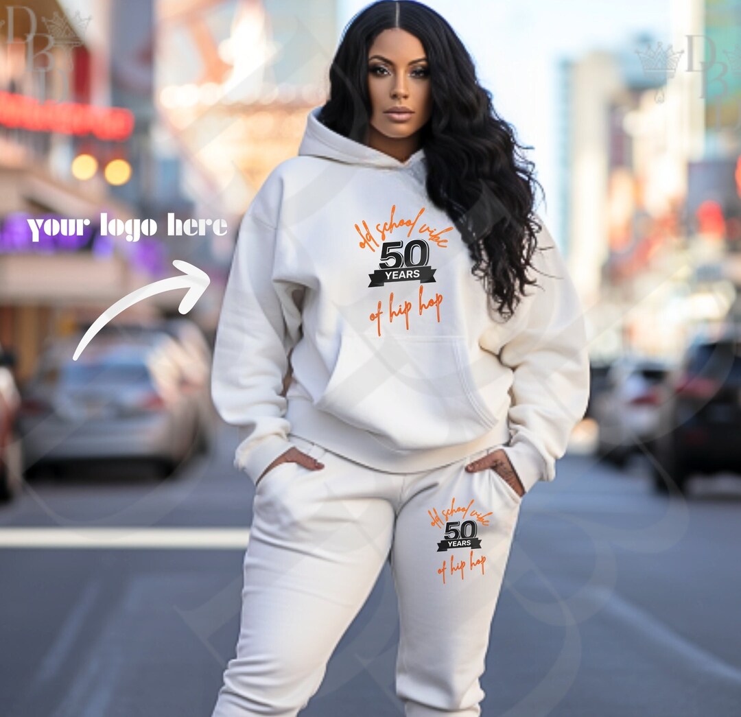 Latin Plus Size Woman Cream Sweatsuit Mockup Hispanic Woman Etsy