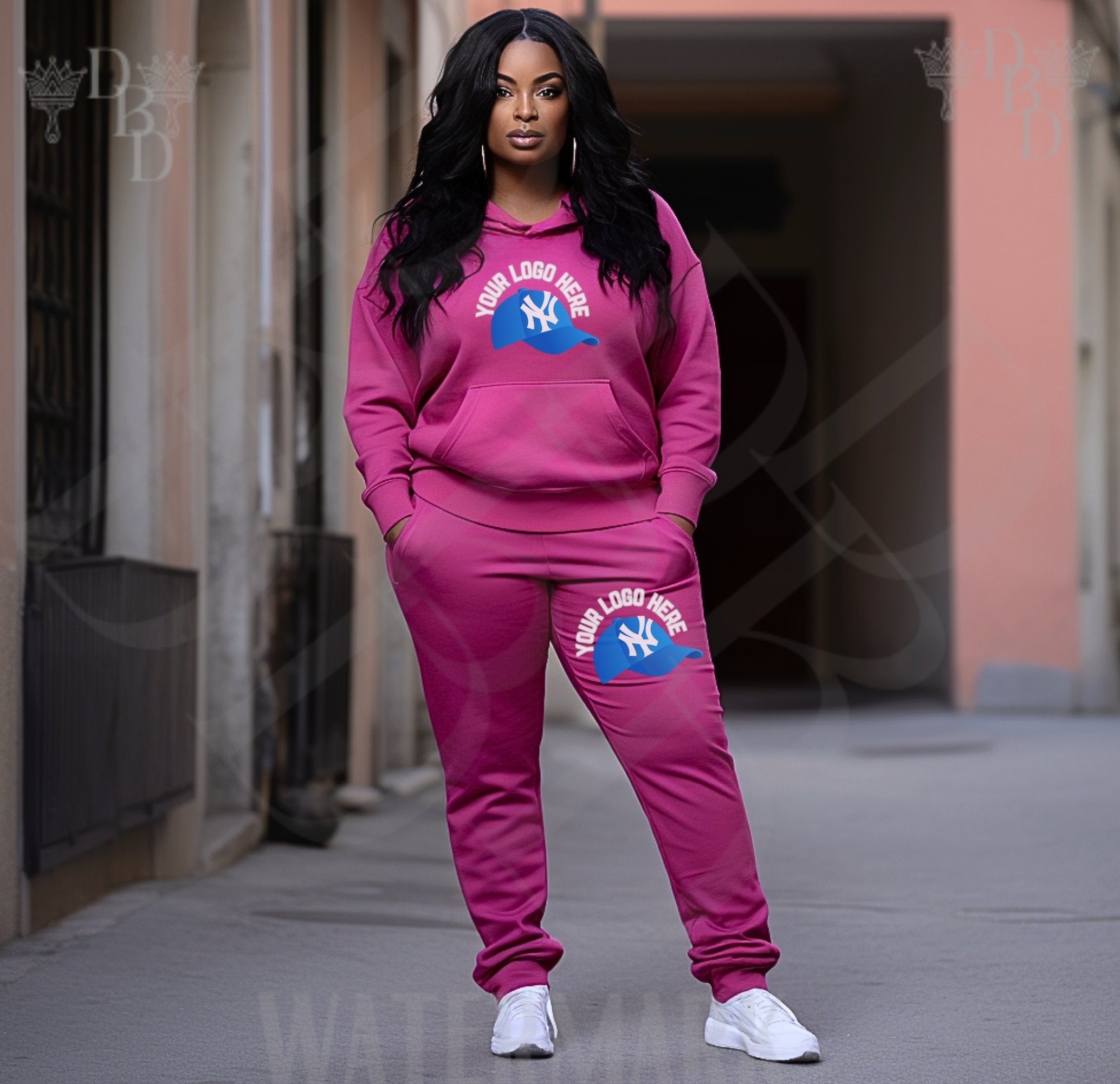 Womens pink jogging suit hotsell