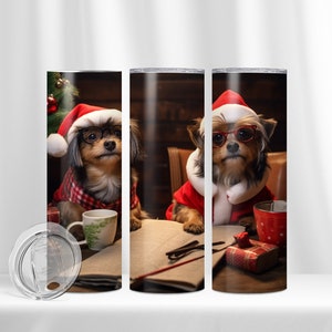 20oz Skinny Tumbler Wrap, Tumbler Sublimation, Yorkie Tumbler Wrap, PNG, Yorkshire Terrier
