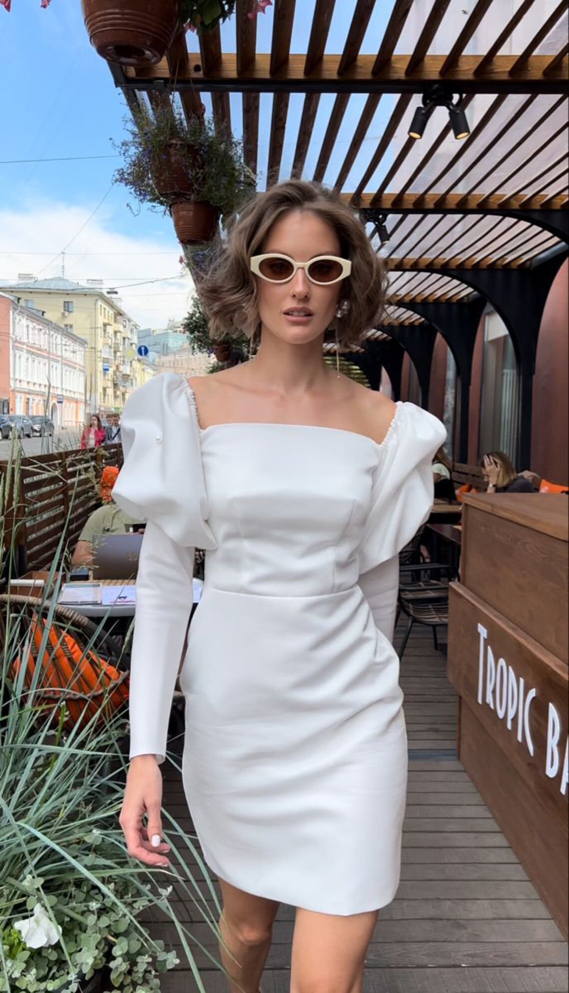 Kathy Mini Wedding Dress, Short Wedding, Rehearsal Dinner Dress ...