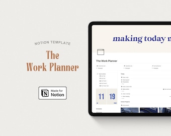 Notion Work Planner Template – Business & Personal Dashboard (Digital Download)