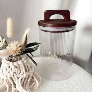 Storage jar | Gift idea | Personalized storage jar | 4 different glass versions | Wedding gift | Birthday gift | Housewarming gift