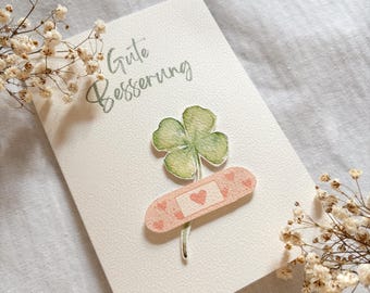 Get well soon card, greeting card, get well soon, encouragement gift, cheer up, recovery, get well soon postcard, get well soon gift
