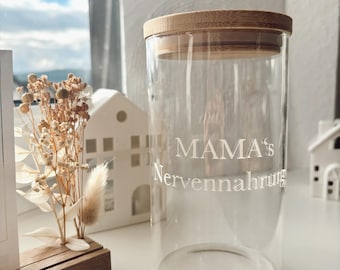 Tarro de almacenamiento personalizado, 8 variaciones de vidrio, idea de regalo, regalo de boda, regalo de cumpleaños, boda, personalizado, ideas para citas