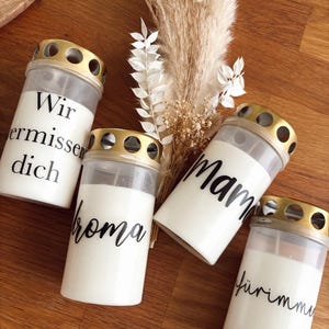 Grave candle customizable | Customizable grave lights | Grave candle | Mourning candle | Mourning light | Mourning gift | Condolence