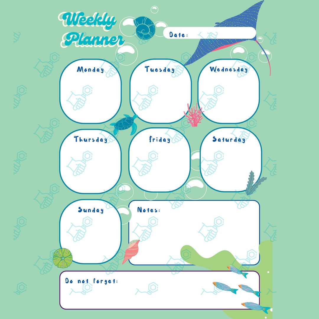 Single Page Planner Printable Planner Back to School - Etsy