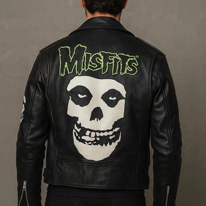 Misfits Leather Jacket - Etsy