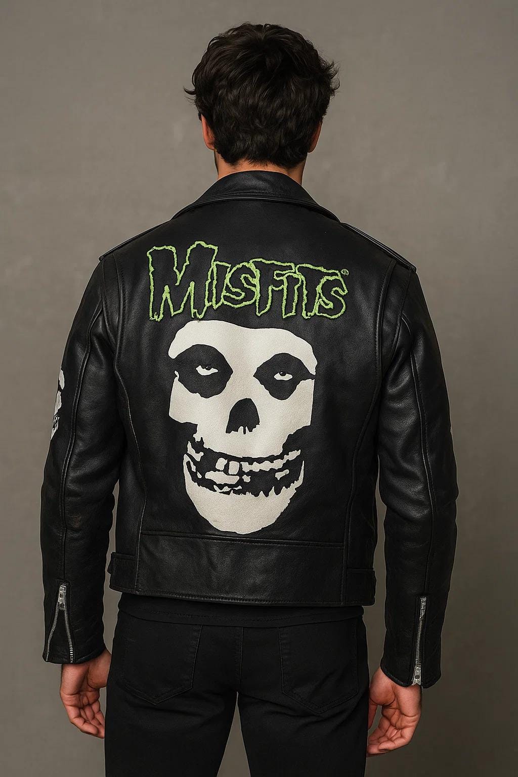 ジャケット・アウター misfits Vintage Misfits Biker Denim Jacket Red Balls On Fire RARE XS | eBay