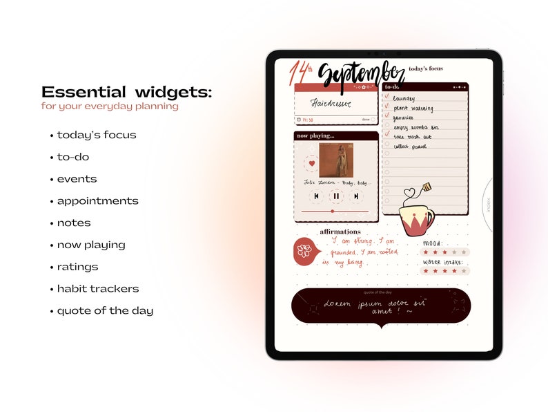 Goodnotes Planner Widgets, Customizable Digital Planning Tools, Perfect