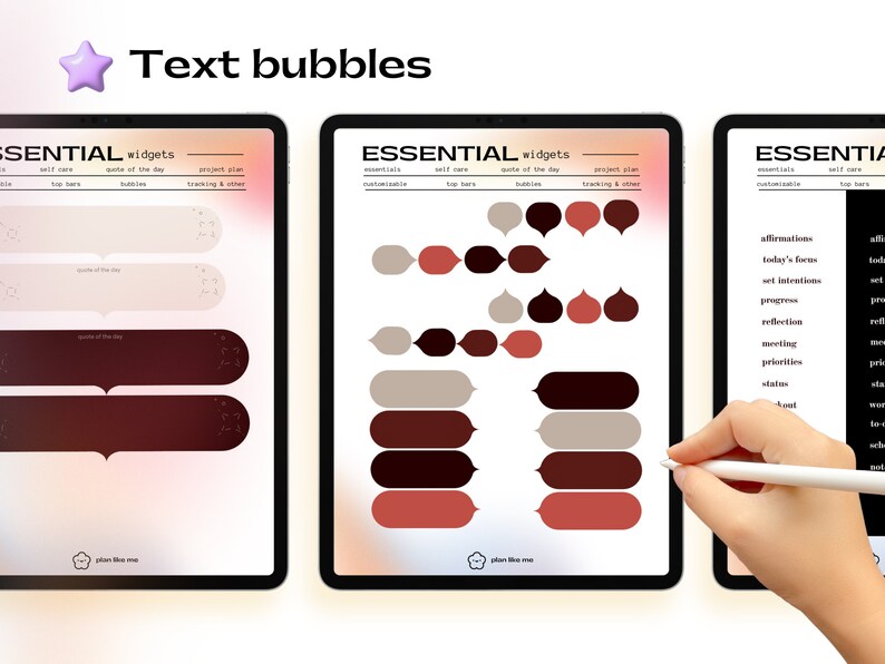Goodnotes Planner Widgets, Customizable Digital Planning Tools, Perfect
