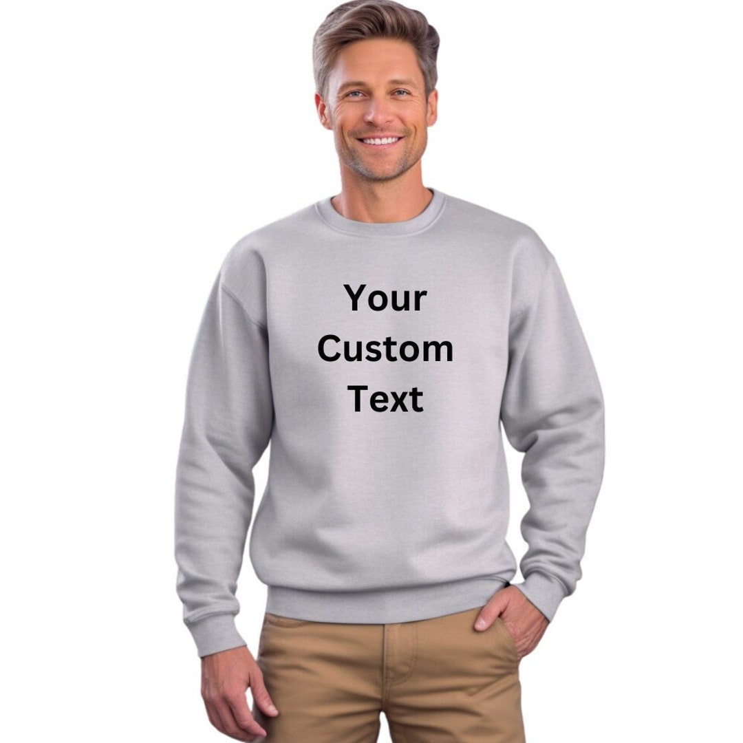 GotPrint Custom Crewneck Sweatshirt, Personalized Your Own Embroidered