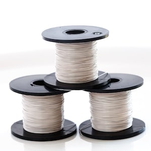 1628 Beige wire 28 gauge Thin jewelry wire 0.315mm Copper wire Ivory wire Craft wire Coloured wire Colored wrapping Wire wrap 70m.