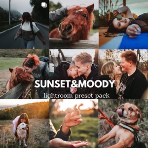 23 Lightroom Sunset & Moody preset pack for PC and mobile