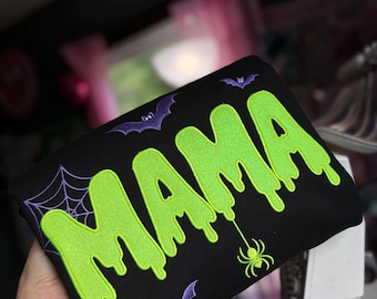 Spooky Mama Embroidered Sweatshirt, Gifts For Her, Anniversary Gift, New Mom Gift, Halloween, Spooky Season