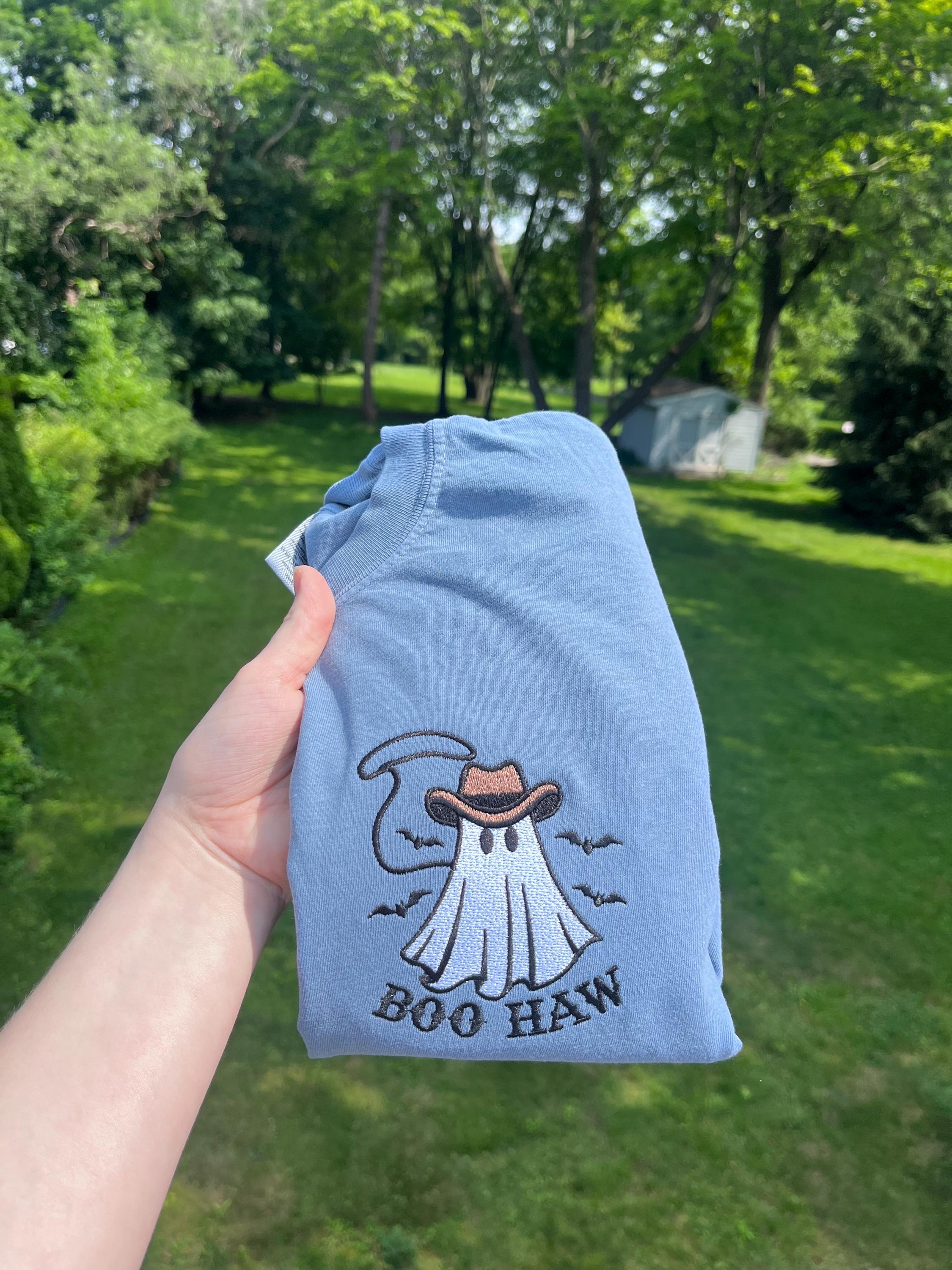 Boo Haw Halloween Embroidered Tshirt, Gifts For Her, Gifts For Him, Halloween sweatshirt, Spooky, Fall