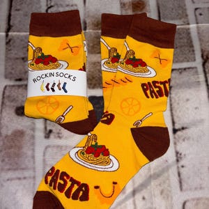 Fun Pasta Socks: Novelty Italian Food Socks (UK 4-7)