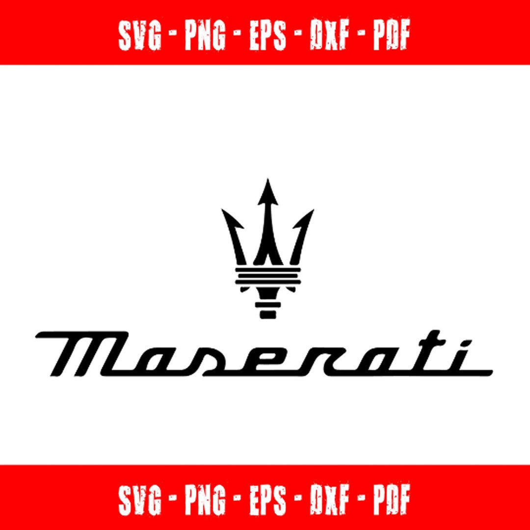 Maserati Car Logo Png Pdf Eps Dxf Svg Cricut Cut File Etsy