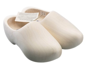 Traditional Dutch clogs sanded, not painted