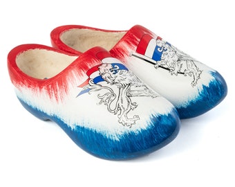 Red/White/Blue EC - World Cup wooden clogs
