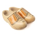 Traditional clear varnished wooden clogs product logo