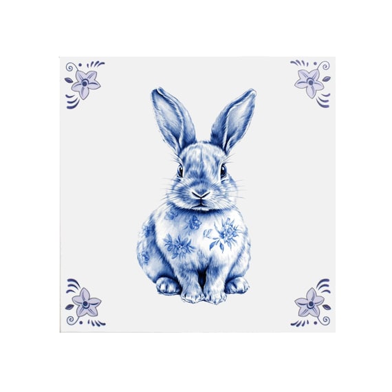 デルフトタイル うさぎ柄 efb0e3a98c86ef8be15fb1cb337efb