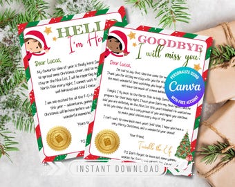 Editable Elf Arrival and Goodbye Letter | Printable (Digital Download)